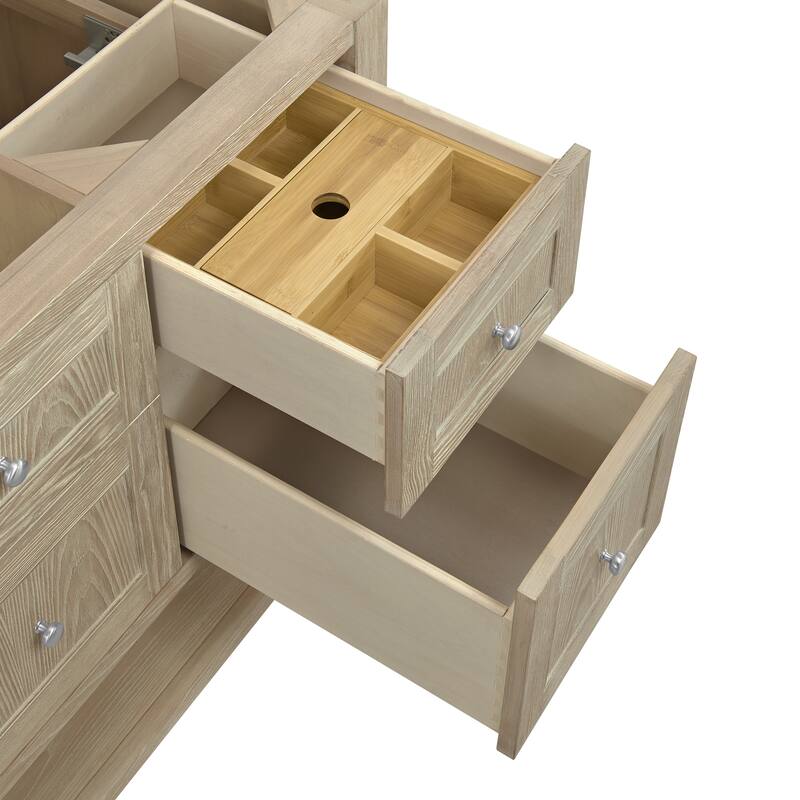Breckenridge 60" Single Vanity, Whitewashed Oak - 60S