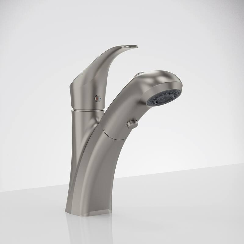 Single Handle Single Hole Pull-Out Basin Bathroom Faucet with Pop‑Up Drain