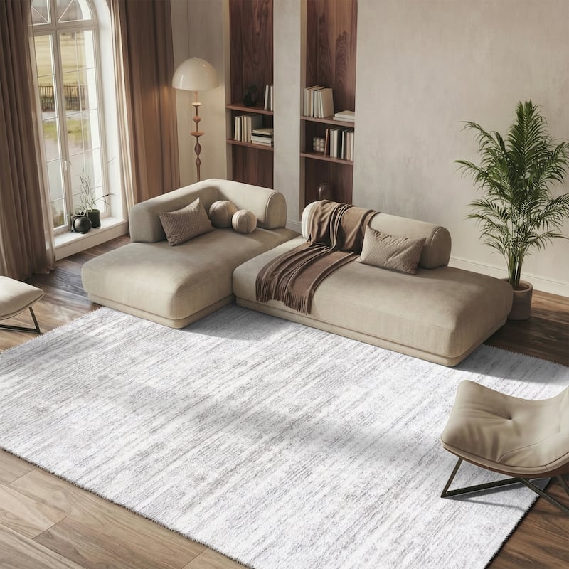 SAFAVIEH Tahoe Shag Mahala Abstract 1.2-inch Thick Rug