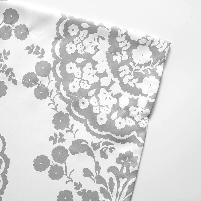 DriftAway Samantha Floral Damask Medallion Pattern Valance Rod Pocket
