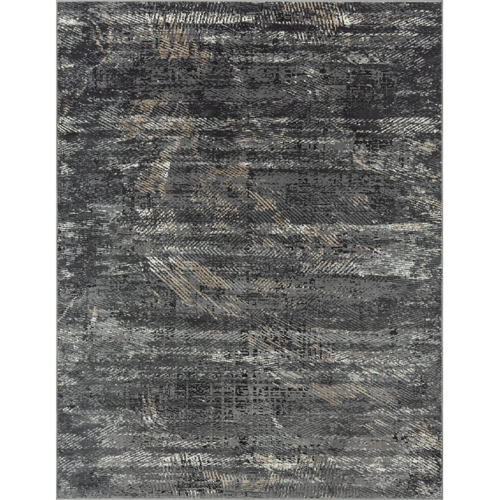 Lumina Grey Abstract Area Rug