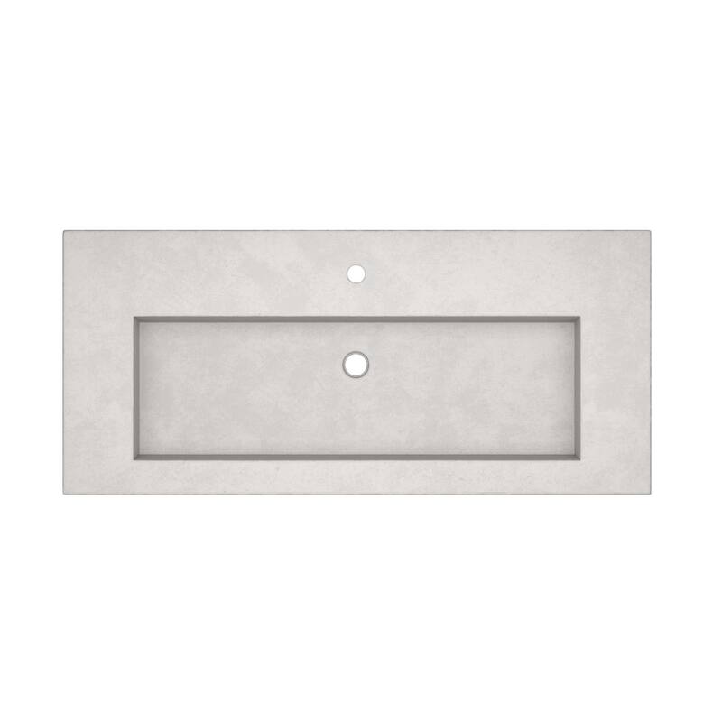 Capistrano 48.5-inch Concrete Vanity Top with Integral Trough Sink