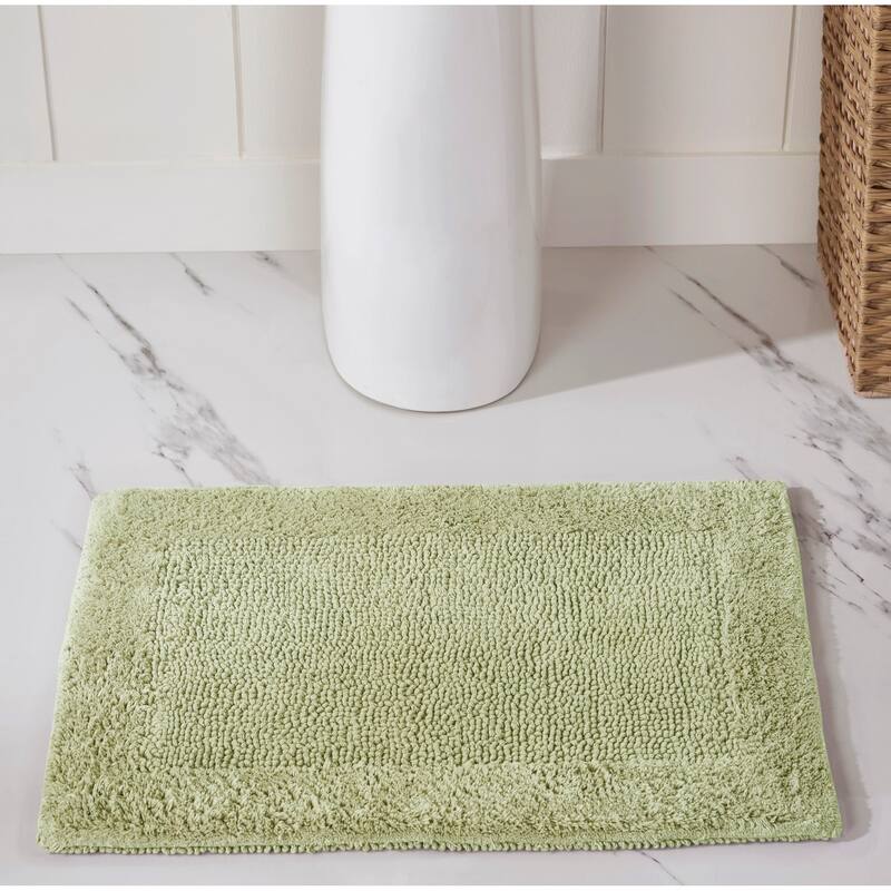 Better Trends Bath Rugs Set 100% Cotton Tufted Soft Water Absorbent Bathroom Rug for Shower, Sink Bath Mats Edge Collection