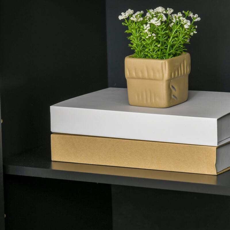 HOMCOM Modern Floor Cabinet, Storage Sideboard, Kitchen Buffet Table w/ Rubberwood Top, 3 Drawers and Cabinet