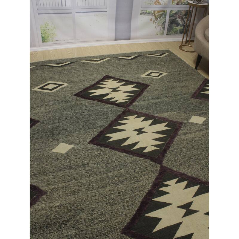 Noori Rug High-Low Sabih Brown/Ivory Rug - 8'2" x 11'2"