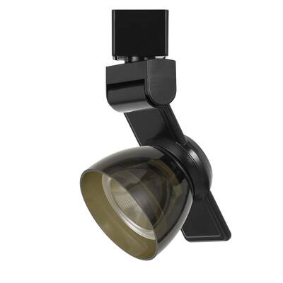 12W Integrated LED Track Fixture with Polycarbonate Head, Black