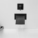 preview thumbnail 15 of 34, Wall Mount Bathroom Faucet Waterfall Brass Modern 2 Hole Bathroom Sink Basin Vanity Faucets with Valve