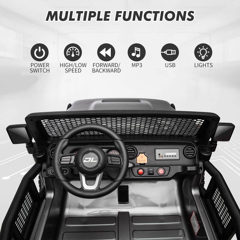 24V 2-Seater Switchable Electric Ride on Car Toy Truck for Kids Best Gift