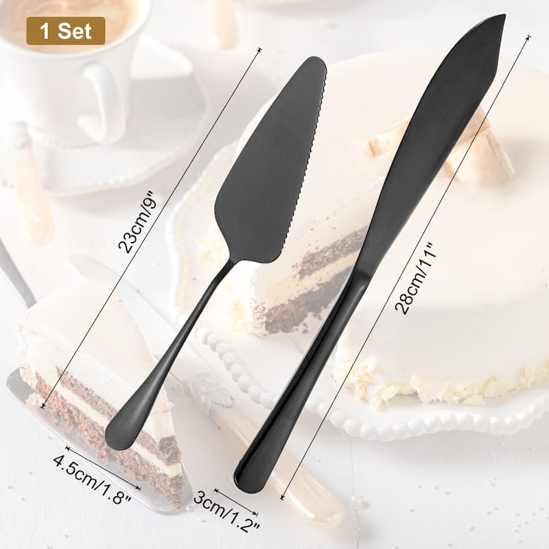 Wedding Cake Knife and Server Set, Cake Cutting Set 11/9 Inch