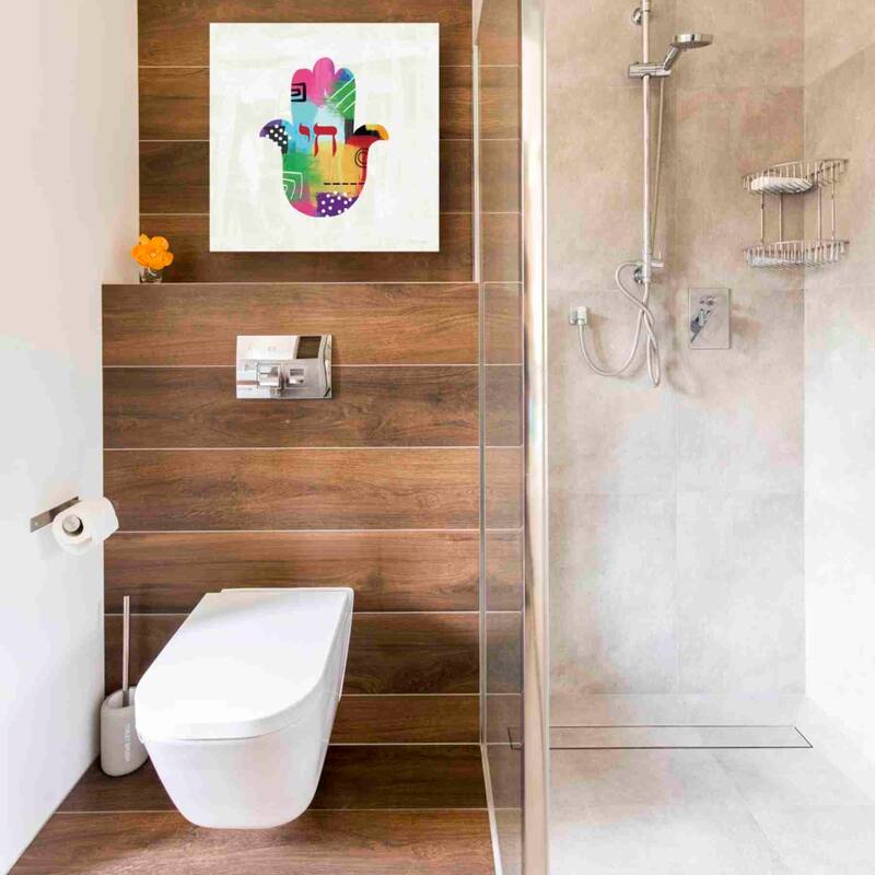 Epic Graffiti 'Chai Hamsa' by Linda Woods, Canvas Wall Art