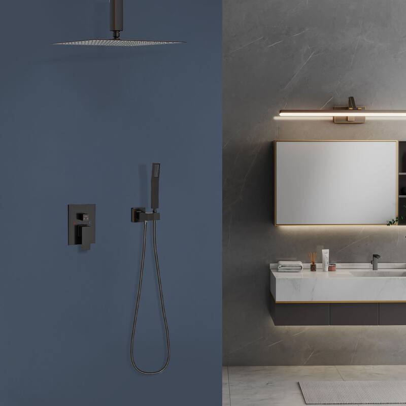 Topcraft 10-inch Ceiling Mount Square Shower System with Rough-in Valve - 10*10