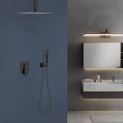 Topcraft 10-inch Ceiling Mount Square Shower System with Rough-in Valve - 10*10
