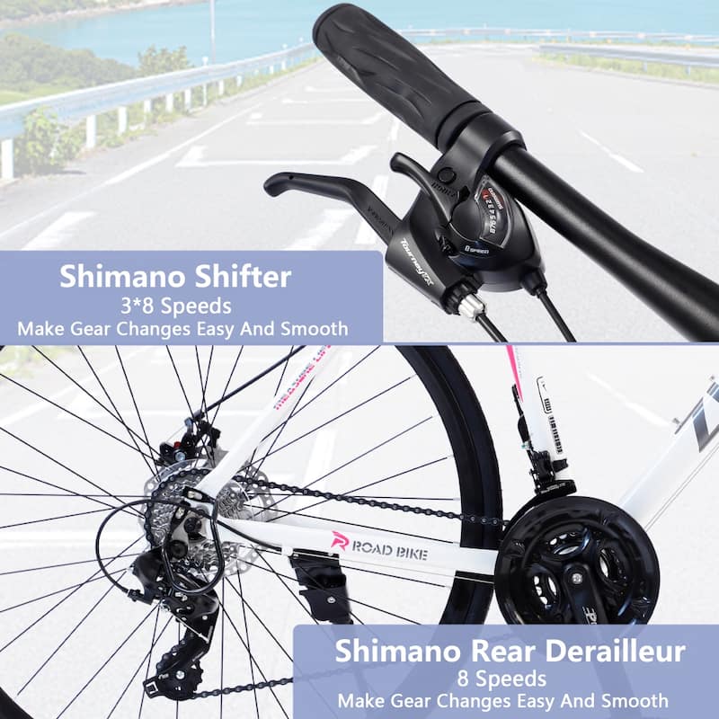 24 Speed Hybrid Bike Disc Brake 700C for men women's City Bicycle