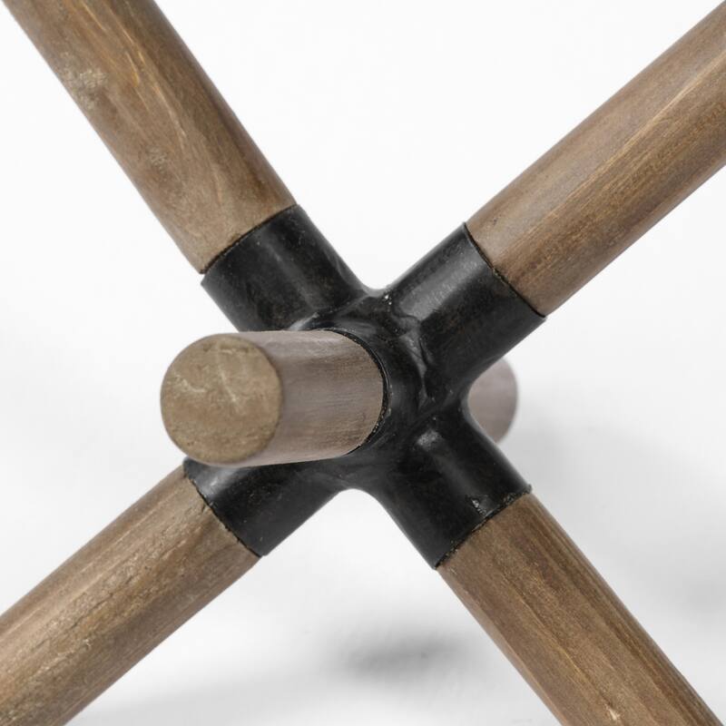 HomeRoots 6" Brown Metal And Wood Modern Abstract Tabletop Sculpture