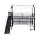 preview thumbnail 6 of 10, House Metal Twin Size Loft Bed with Shelves and Slide