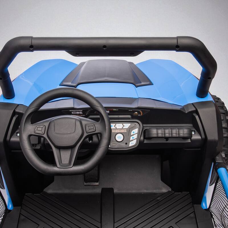24V Two-Seater Kids Ride-On UTV with Remote Control, 400W Power, Four-Wheel Suspension, LED Lights, Bluetooth, and MP3