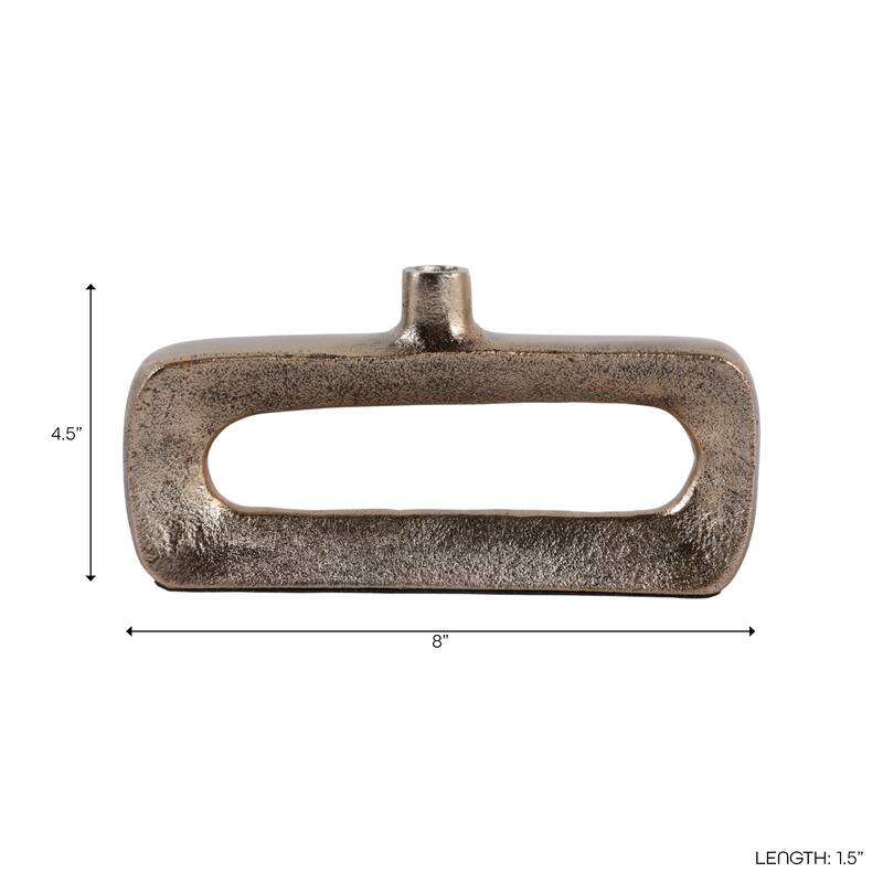 Modern Metal Open Cut Out Bud Vase - Short Flower Vase