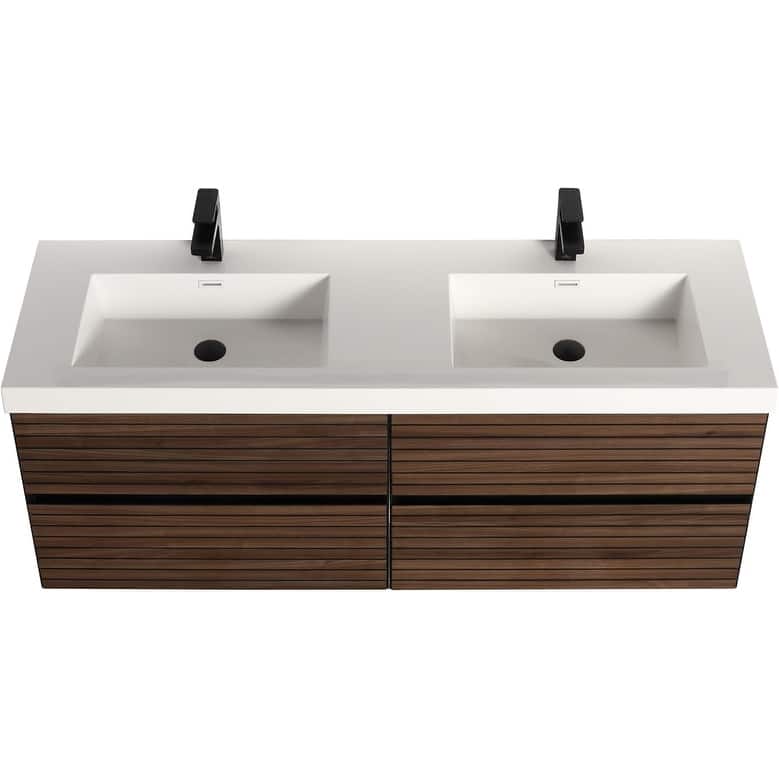 Blossom Annecy 60-Inch Floating Bathroom Vanity with Acrylic Sink