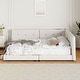 preview thumbnail 2 of 10, Upholstered Queen Size Platform Bed with USB Ports, Beige