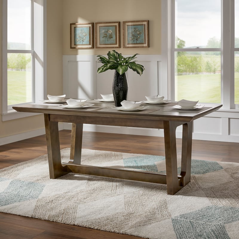 Harstad 72" Wood Finish Rectangular Dining Table by iNSPIRE Q Modern - Walnut