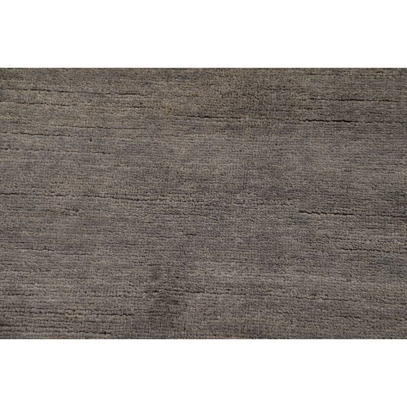 Hand Knotted Oriental 100% Wool Carpet Modern Modern Greys & Charcoal Gabbeh Area Rug - 4' 0'' X 2' 7''