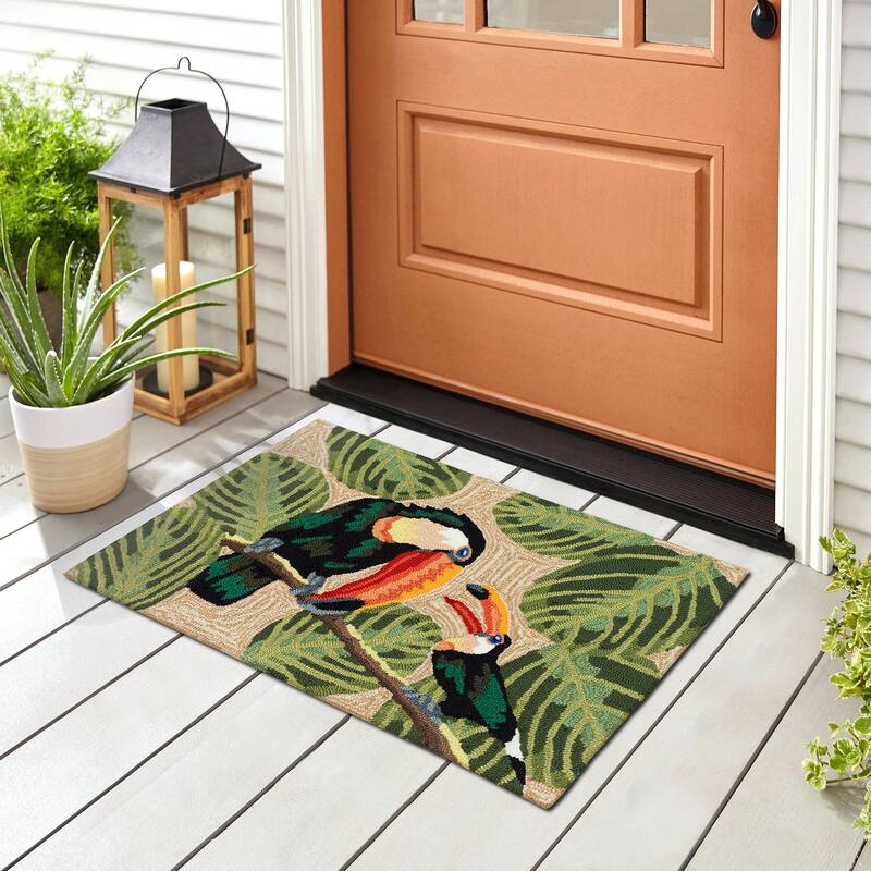 Liora Manne Frontporch Two Cute Toucans Indoor/Outdoor Rug