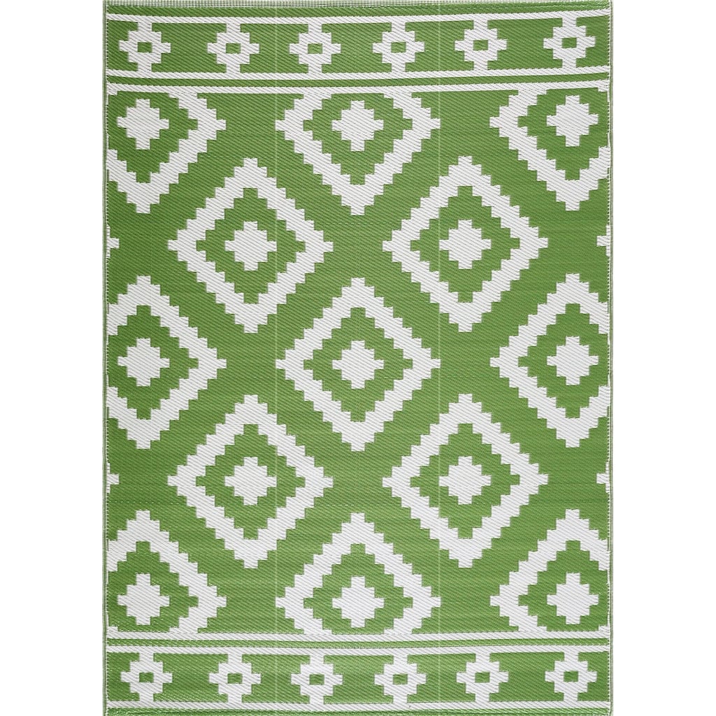Playa Rug Outdoor Recycled Reversible Plastic Folded Mat/Rug Milan Collection Lightweight & Weather, Water and UV Resistant
