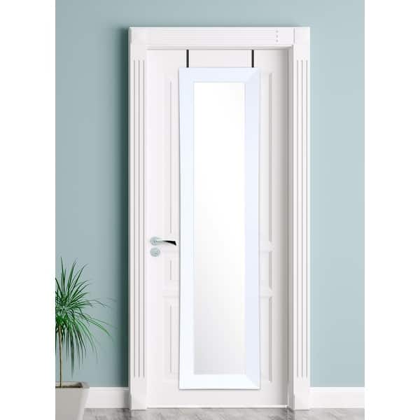 Pearl White Over the Door Mirror Bed Bath & Beyond 36631283
