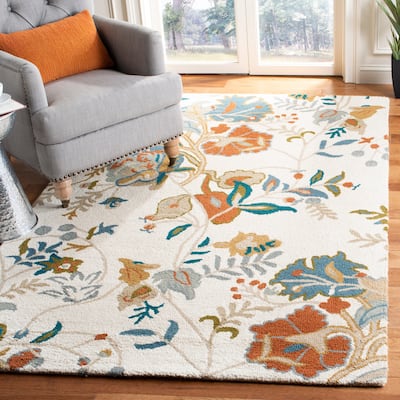 SAFAVIEH Handmade Blossom Philomina Modern Floral Wool Rug