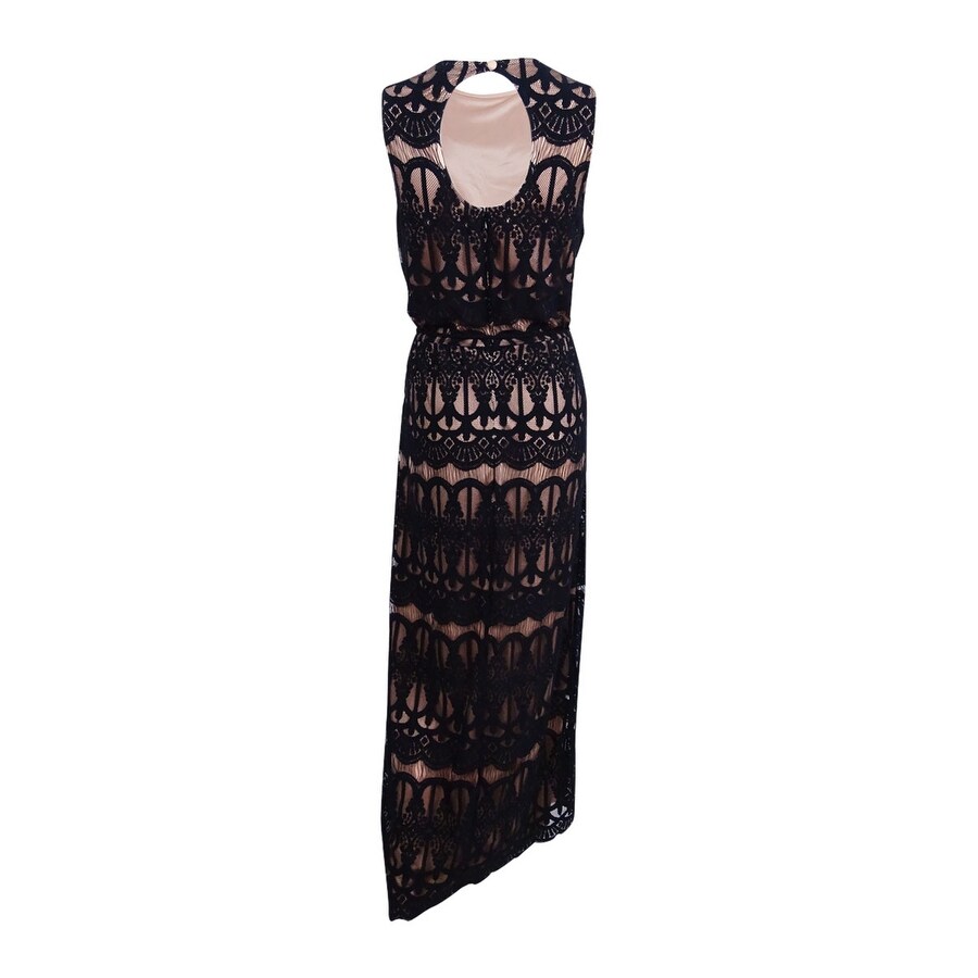 tan lace maxi dress