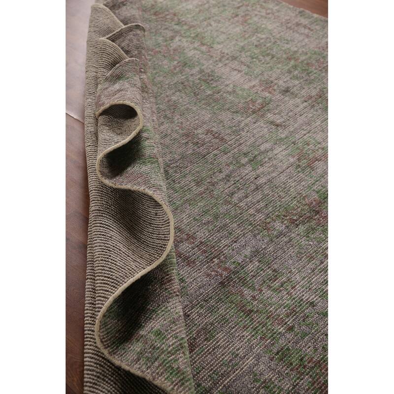 Abstract Modern Area Rug Hand-Knotted Bedroom Wool Carpet - 8'0"x 9'9"