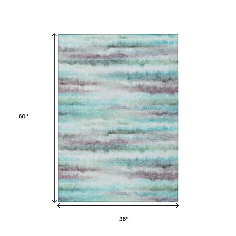 HomeRoots Striped Transitional Rectangle Outdoor Rug