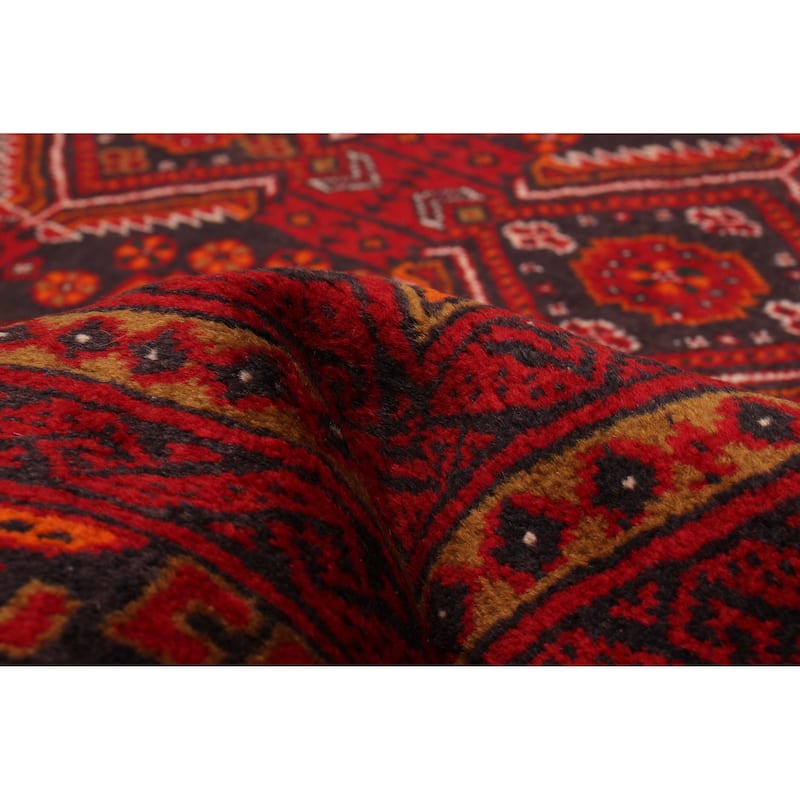 ECARPETGALLERY Hand-knotted Royal Baluch Red Wool Rug - 3'6 x 7'6