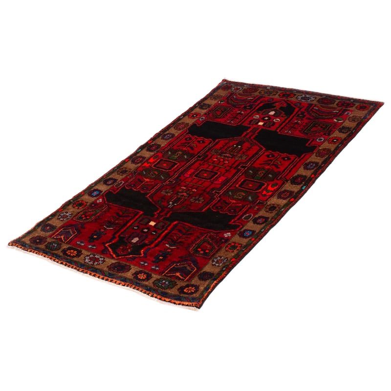 ECARPETGALLERY Hand-knotted Konya Anatolian Red Wool Rug - 3'8 x 6'4