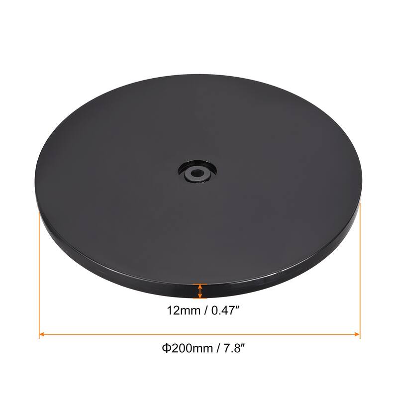 Rotating Swivel Stand with Steel Ball Lazy Susan Base Turntable - Black - 8inch
