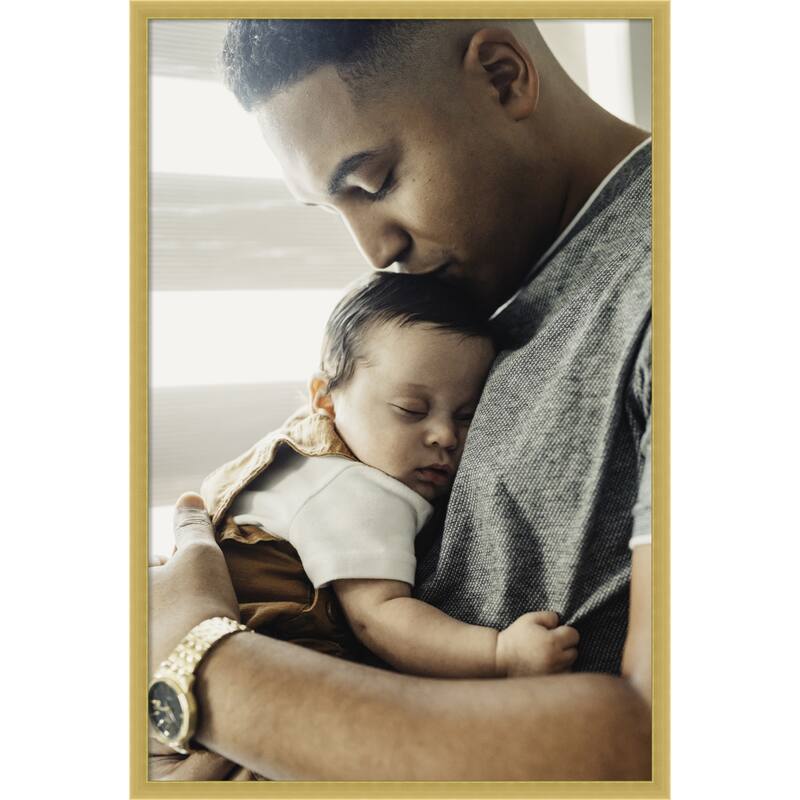 Svelte Clay Grey Framed Picture Frame, Photo Frame - 20x30 - Svelte Polished Gold