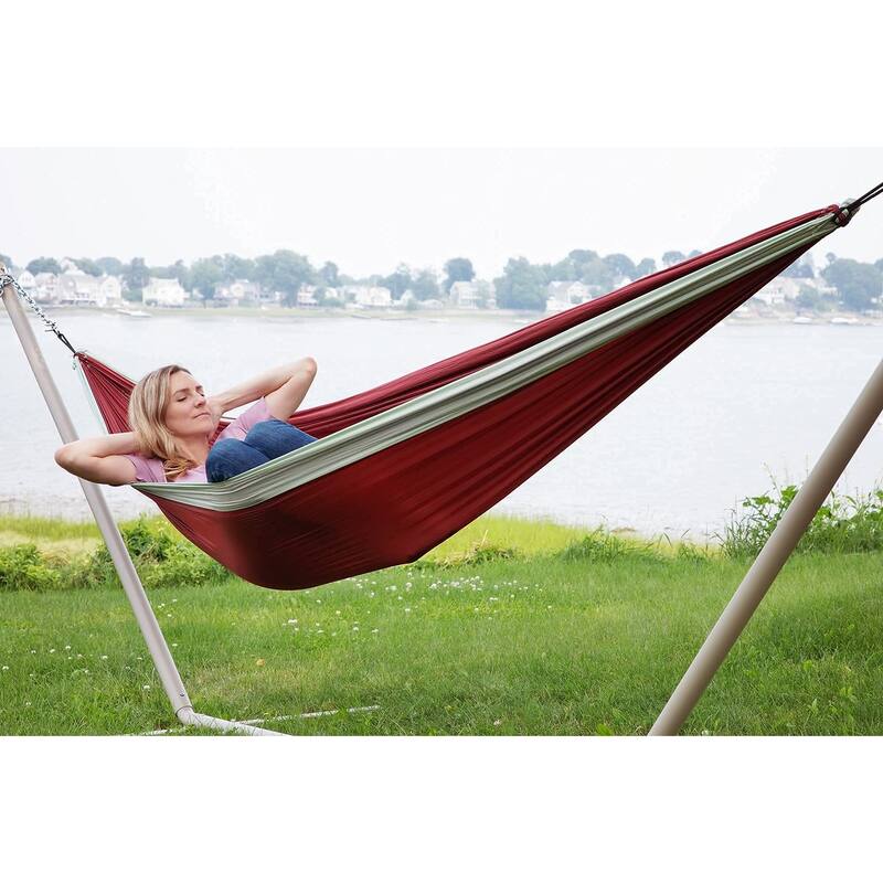 Makena Camping Hammock Set With Storage Bag Double Hammock for Two Outdoor Tree Swing Portable Hammock