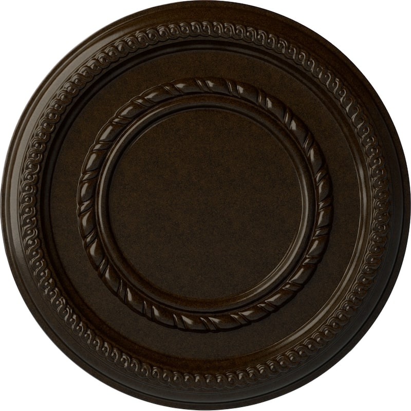 12 5/8"OD x 1 1/8"P Federal Roped Small Ceiling Medallion