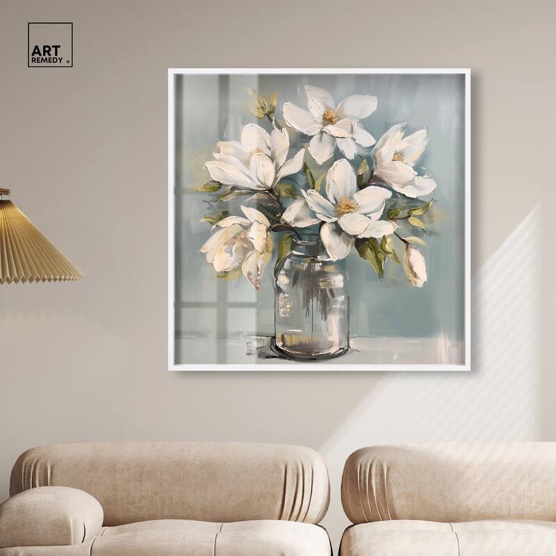 Prismatic Floral and Jar Shadowbox by Art Remedy