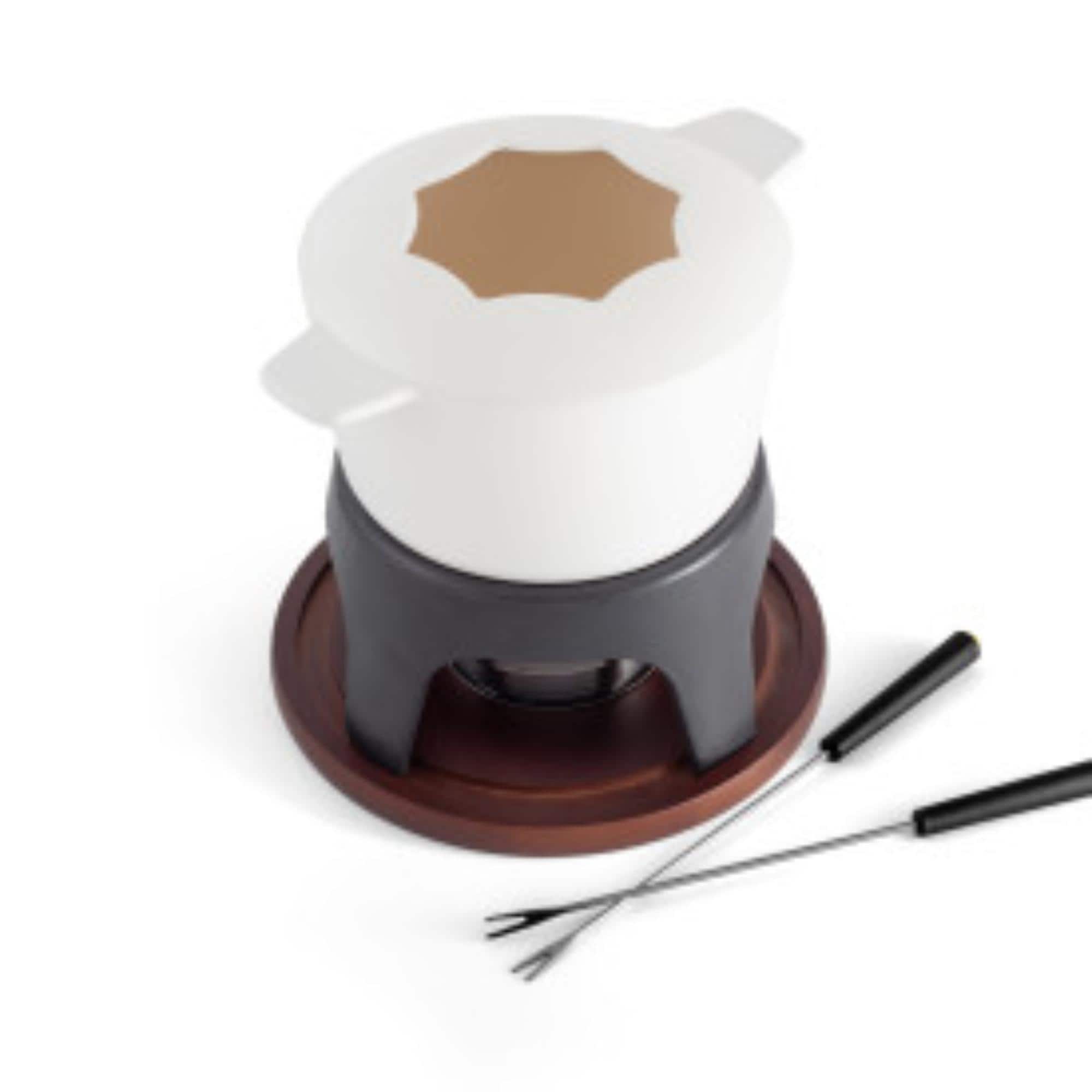 Swissmar Sierra White 3-in-1 Cast Iron Fondue Set, White
