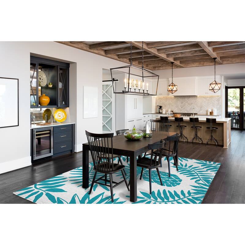 Pineapple Leaves Spring Chenille Rug