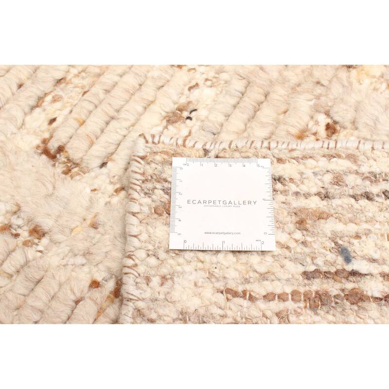 ECARPETGALLERY Hand-knotted Tangier Beige Wool Rug - 5'3 x 7'10