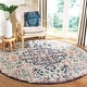 preview thumbnail 12 of 86, SAFAVIEH Madison Sabire Boho Medallion Distressed Rug 3' x 3' Round - Beige/Black