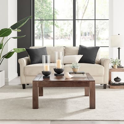 Danya B. Modern Black Metal Bold Pedestal and Glass Pillar Candle Holder