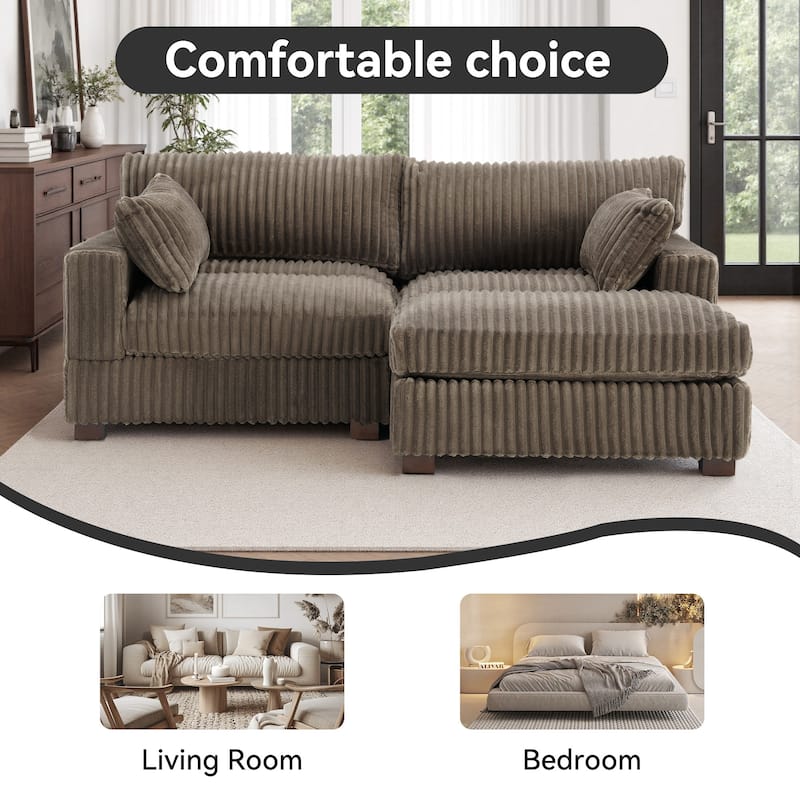 Oversized Plush Modular Sectional Sofa Set L Shaped Couch