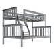 preview thumbnail 22 of 22, Twin over Full size Solid Wood Bunk Bed with Headboard Included