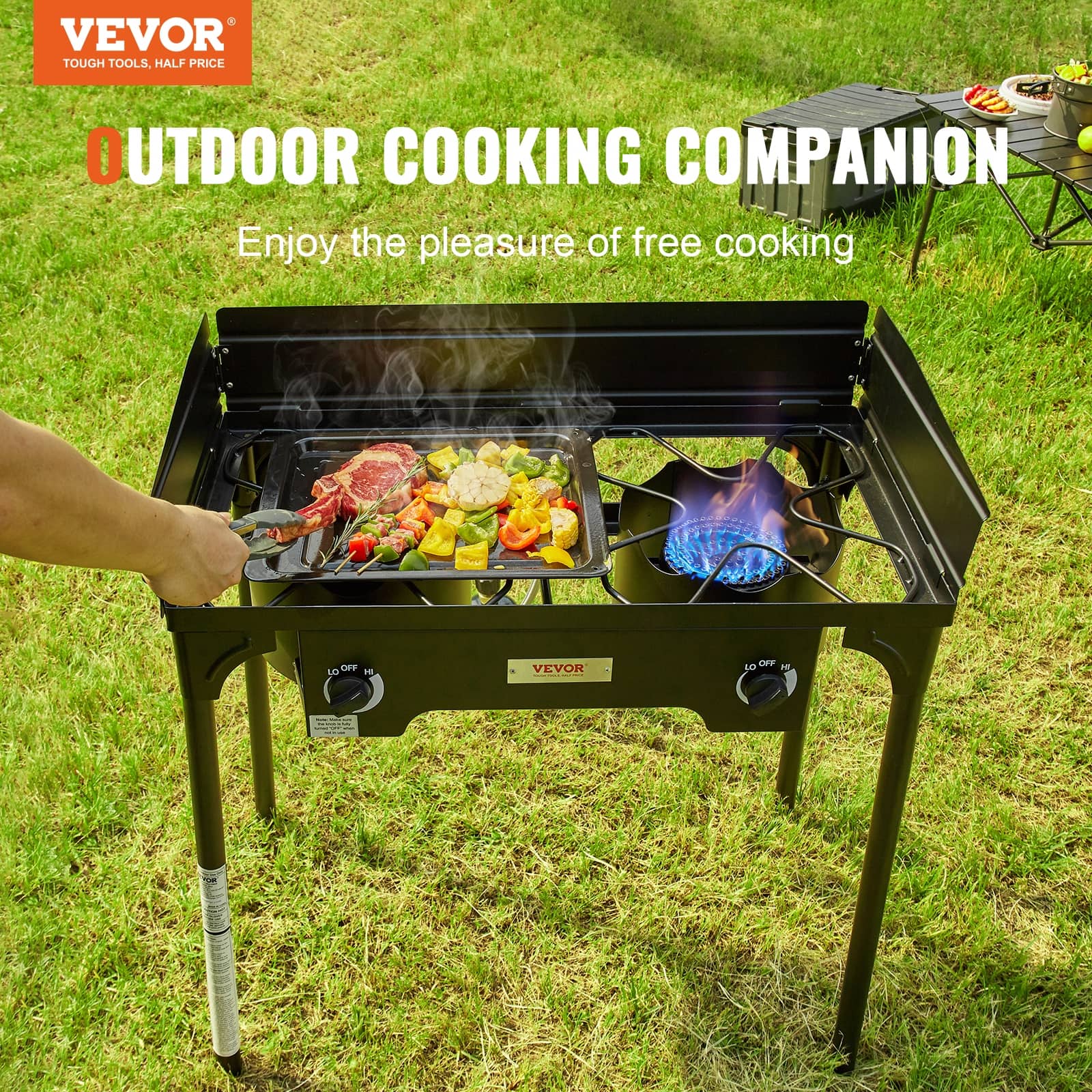 VEVOR Single Burner Outdoor Camping Stove,for BBQ Home Camp Patio RV