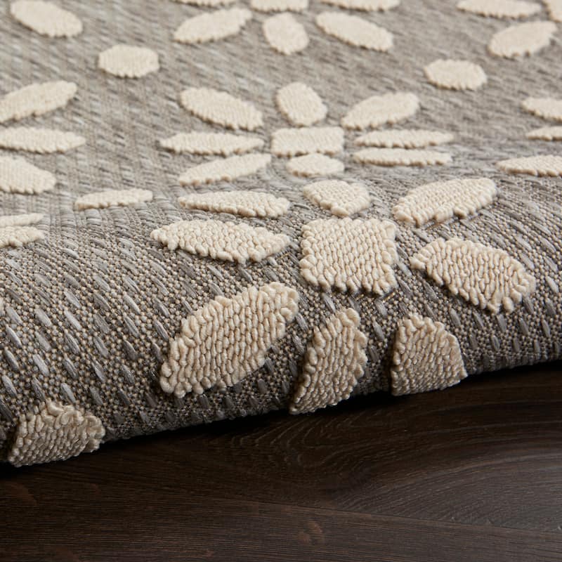 Nourison Palamos Modern Floral Hi Low Geometric Indoor Outdoor Area Rug