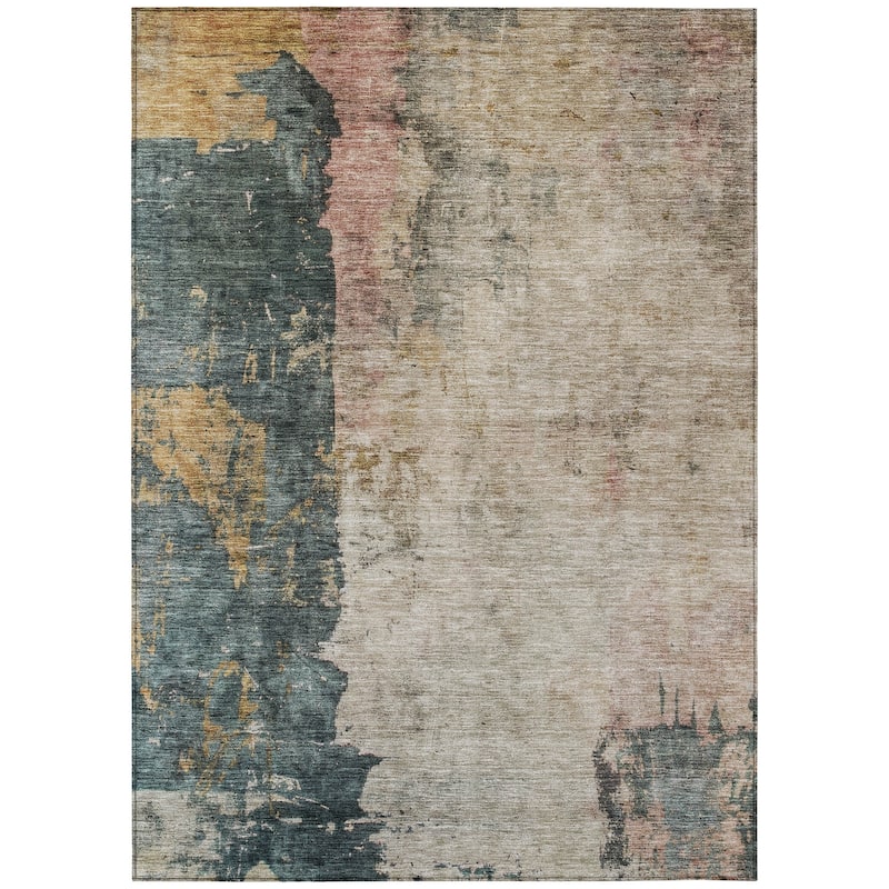 Machine Washable Indoor/ Outdoor Contemporary Chantille Rug
