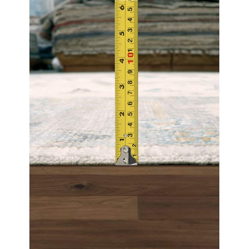 Pasargad Home Oushak Hand-Knotted Wool Ivory Area Rug - 10' 2'' X 14' 5''